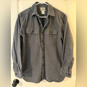 L.L. Bean Charcoal Chamois Traditional Fit Shirt - Size Small